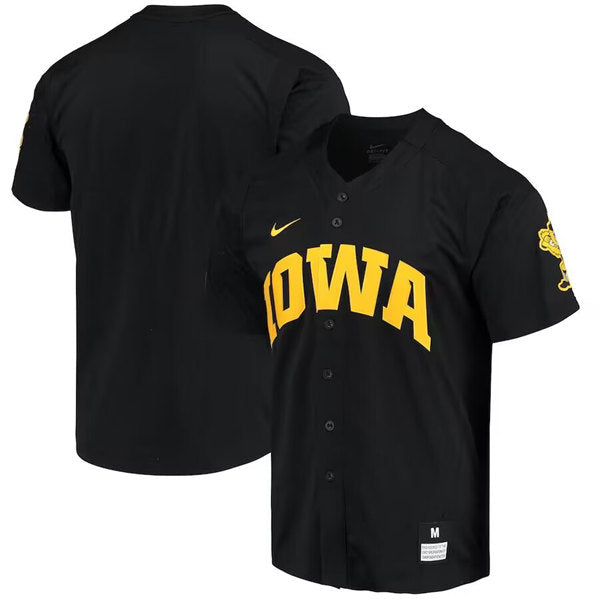 Custom Iowa Hawkeyes black Elite jersey