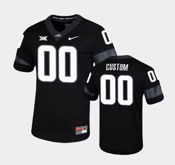 Custom Iowa State Cyclones black Game jersey