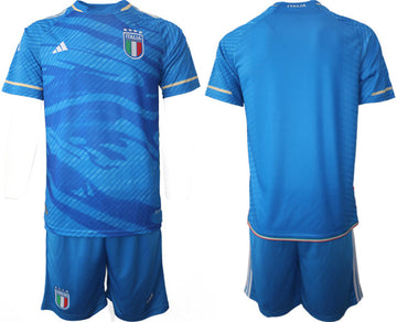 Custom Italy National Team blue Home jersey
