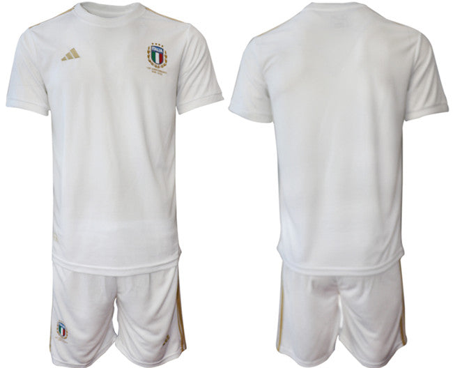 Custom Italy National Team white Away jersey