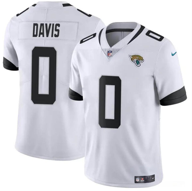 Jacksonville Jaguars #0 Gabe Davis White Jersey