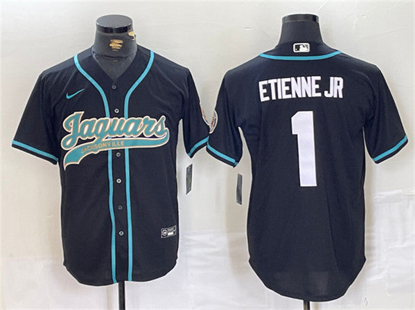 Travis Etienne Jr Jacksonville Jaguars black jersey