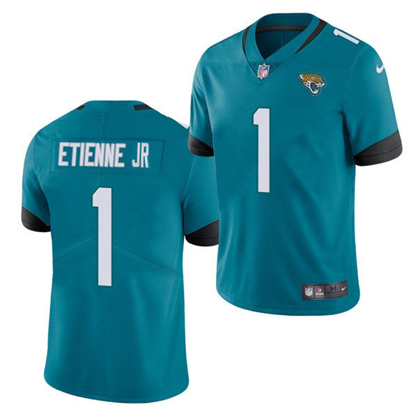 Travis Etienne JR Jacksonville Jaguars blue jersey