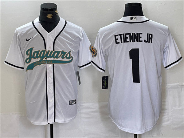 Travis Etienne Jr Jacksonville Jaguars white jersey