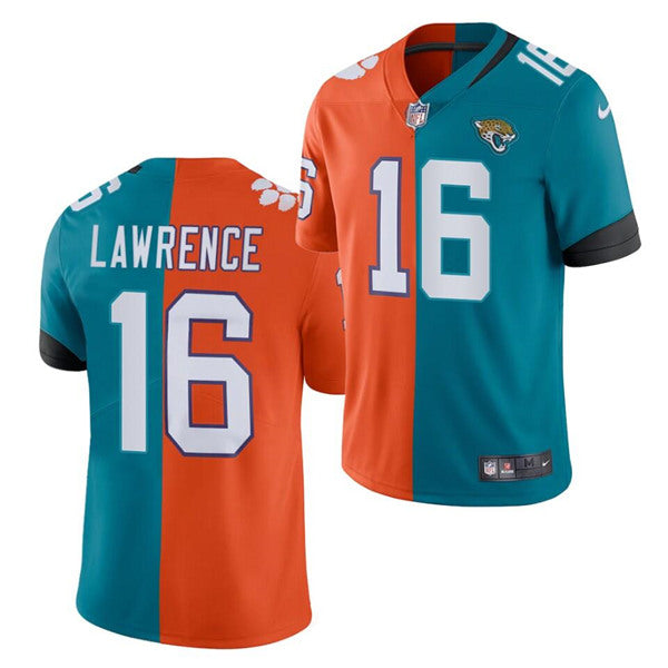 Trevor Lawrence Jacksonville Jaguars teal Split jersey