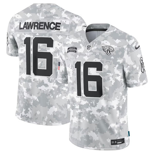 Jacksonville Jaguars #16 Trevor Lawrence Arctic Camo 2024 FUSE Salute to Service Jersey