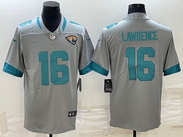 Trevor Lawrence Jacksonville Jaguars silver jersey