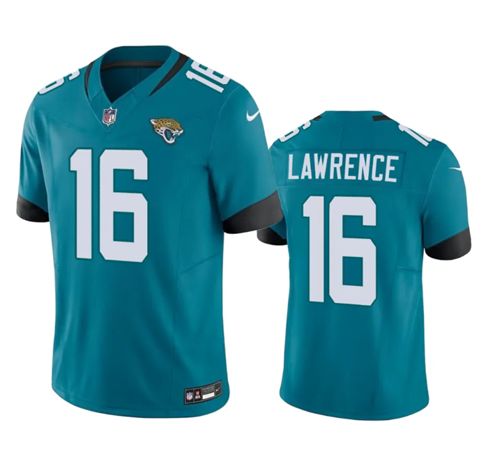 Trevor Lawrence Jacksonville Jaguars teal FUSE jersey