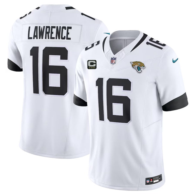 Trevor Lawrence Jacksonville Jaguars white FUSE jersey