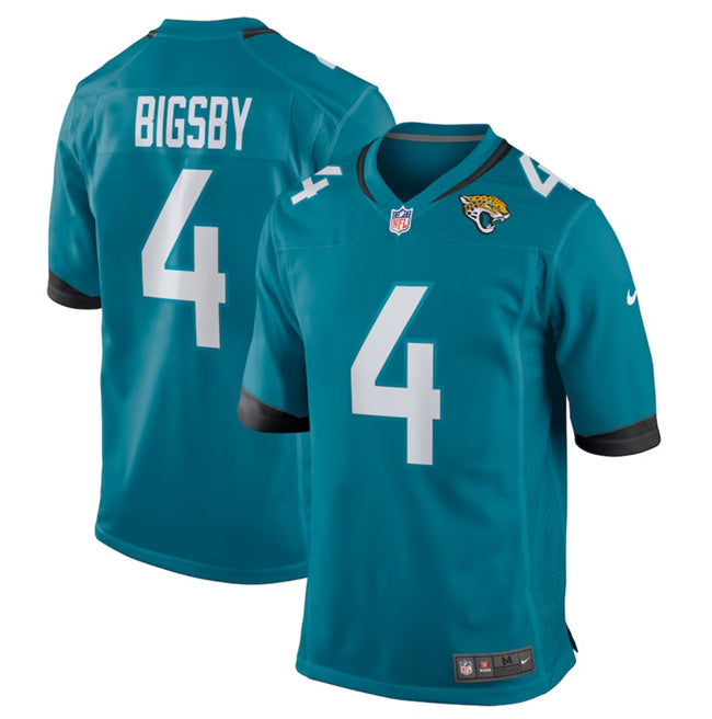 Jacksonville Jaguars #4 Tank Bigsby Teal Jersey