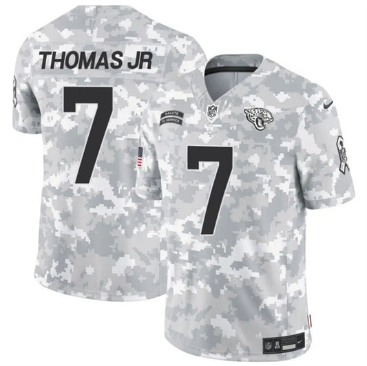 Jacksonville Jaguars #7 Brian Thomas Jr Arctic Camo 2024 FUSE Salute to Service Jersey
