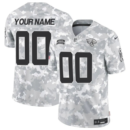 Jacksonville Jaguars Custom 2024 FUSE Arctic Camo Salute to Service Jersey