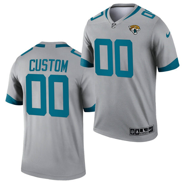 Custom Jacksonville Jaguars silver Inverted Legend jersey