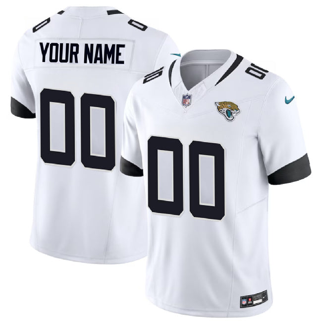 Custom Jacksonville Jaguars white FUSE jersey