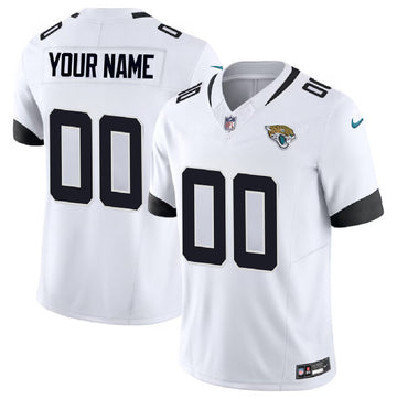 Custom Jacksonville Jaguars white FUSE jersey