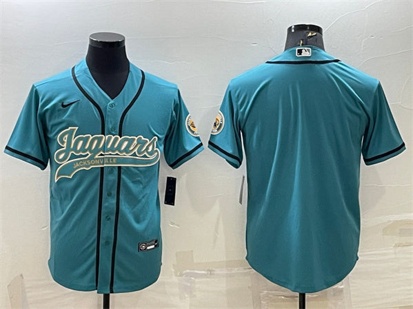Custom Jacksonville Jaguars teal jersey