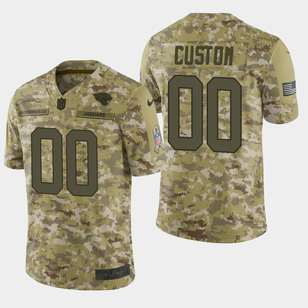 Custom Jacksonville Jaguars camo Salute To Service jersey