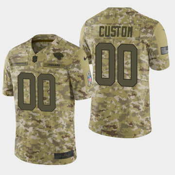 Custom Jacksonville Jaguars camo Salute To Service jersey
