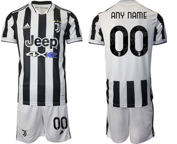Custom Juventus white-black Home jersey