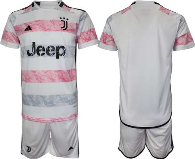 Custom Juventus white-pink Away jersey