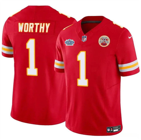 Xavier Worthy Kansas City Chiefs red FUSE jersey