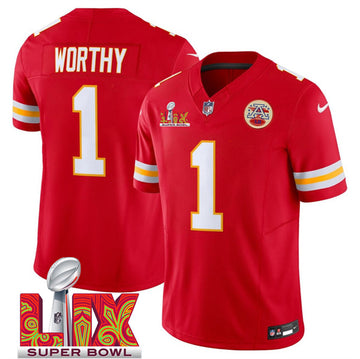 Xavier Worthy Kansas City Chiefs red FUSE jersey