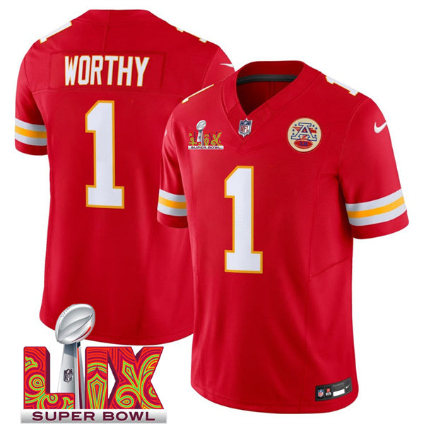 Xavier Worthy Kansas City Chiefs red FUSE jersey