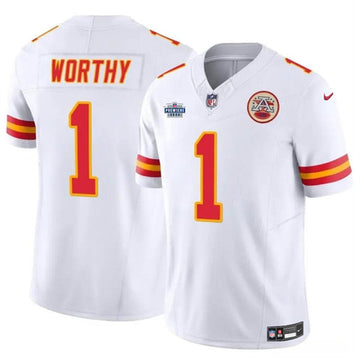 Xavier Worthy Kansas City Chiefs white FUSE jersey
