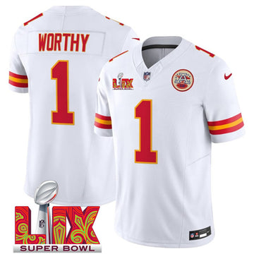 Xavier Worthy Kansas City Chiefs white FUSE jersey