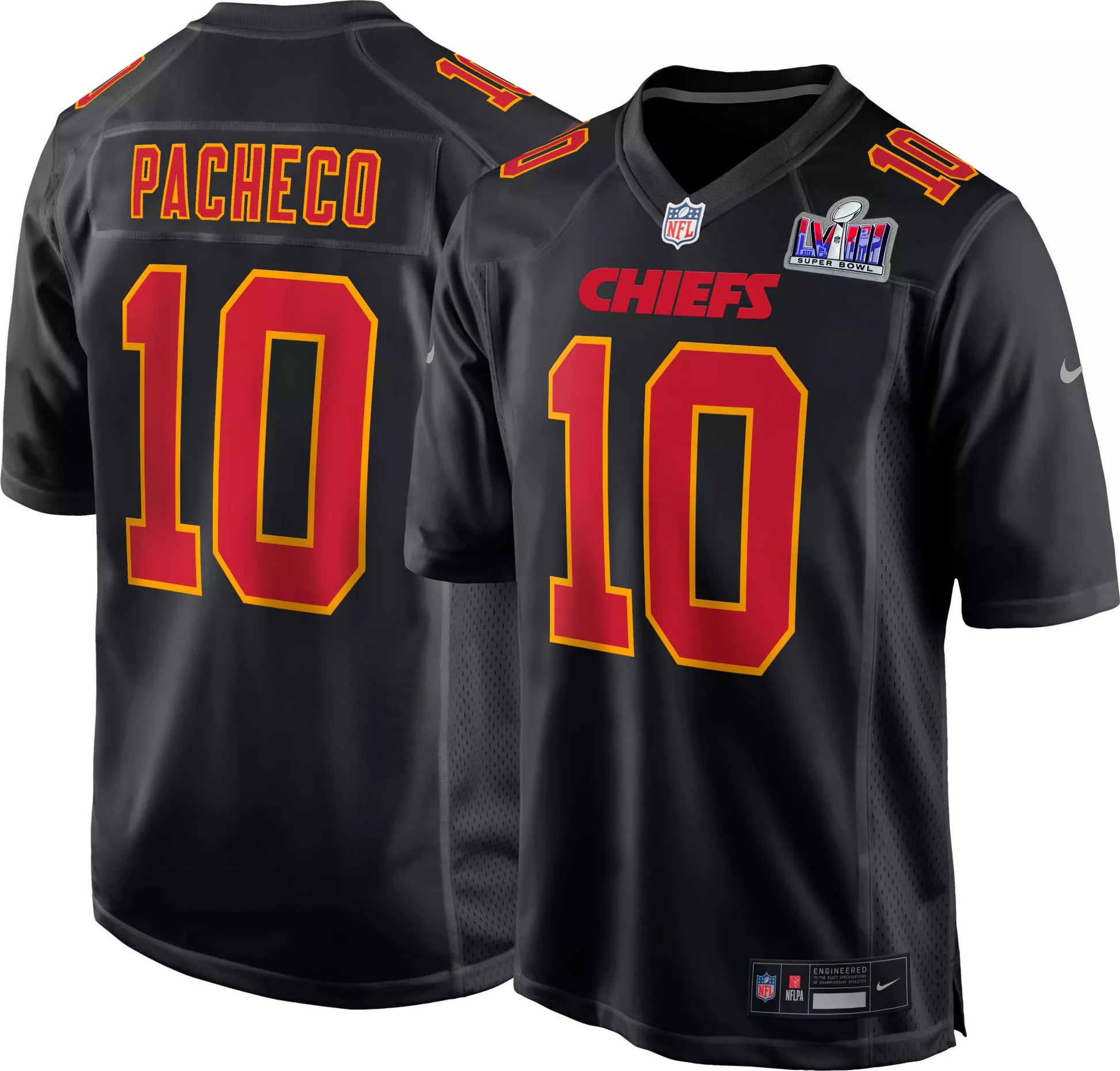 Isiah Pacheco Kansas City Chiefs black Game jersey