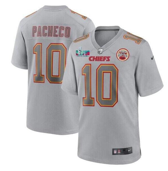 Isiah Pacheco Kansas City Chiefs gray Game jersey