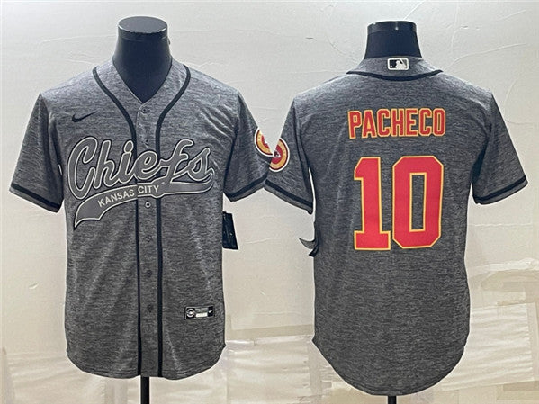 Isiah Pacheco Kansas City Chiefs gray jersey