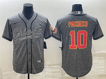 Isiah Pacheco Kansas City Chiefs gray jersey