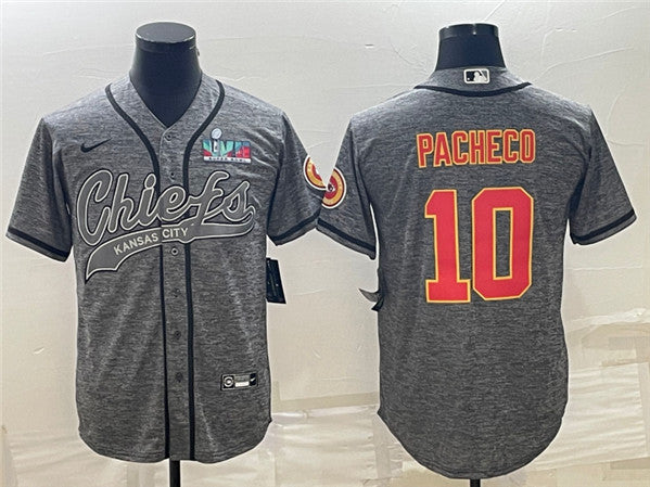 Isiah Pacheco Kansas City Chiefs gray jersey