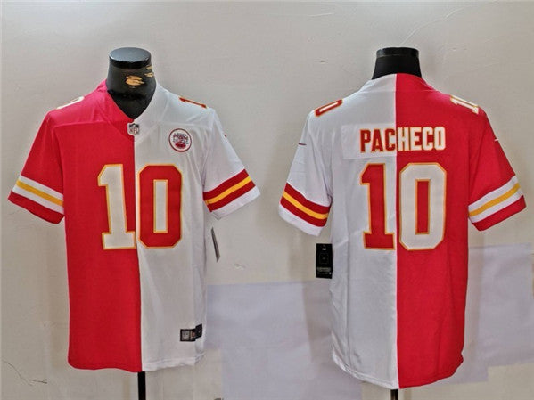 Isiah Pacheco Kansas City Chiefs red-white Split jersey