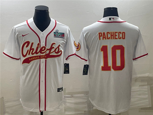 Isiah Pacheco Kansas City Chiefs white jersey