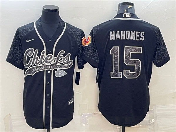 Patrick Mahomes Kansas City Chiefs black jersey