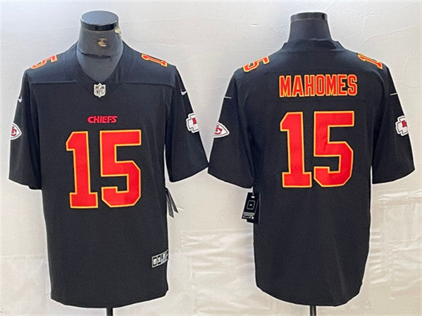 Kansas City Chiefs #15 Patrick Mahomes Black Jersey