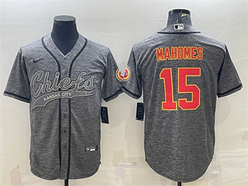 Patrick Mahomes Kansas City Chiefs gray jersey