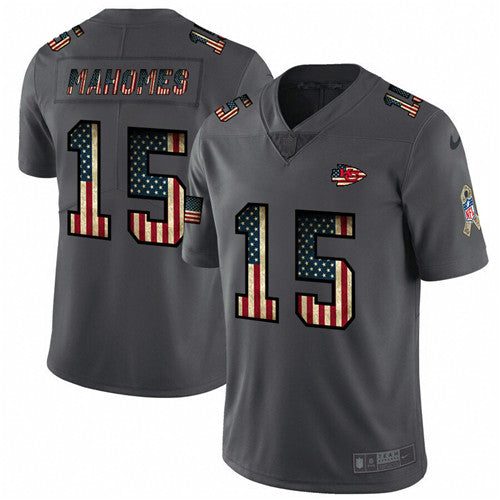 Patrick Mahomes Kansas City Chiefs grey Salute To Service jersey