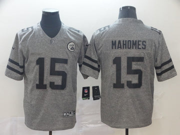 Patrick Mahomes Kansas City Chiefs grey jersey
