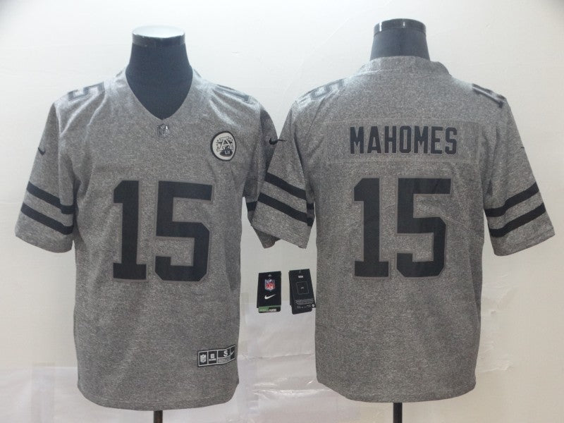 Patrick Mahomes Kansas City Chiefs grey jersey