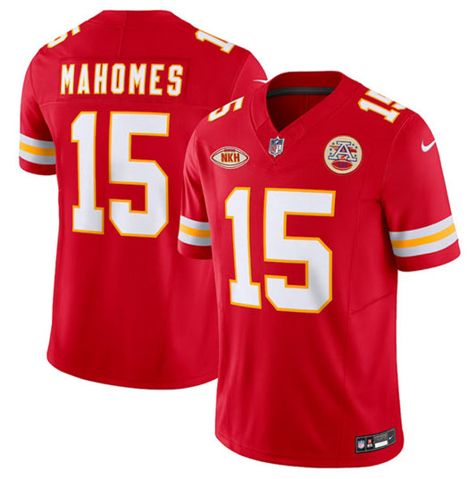 Kansas City Chiefs #15 Patrick Mahomes Red 2023 FUSE With NKH Patch Jersey