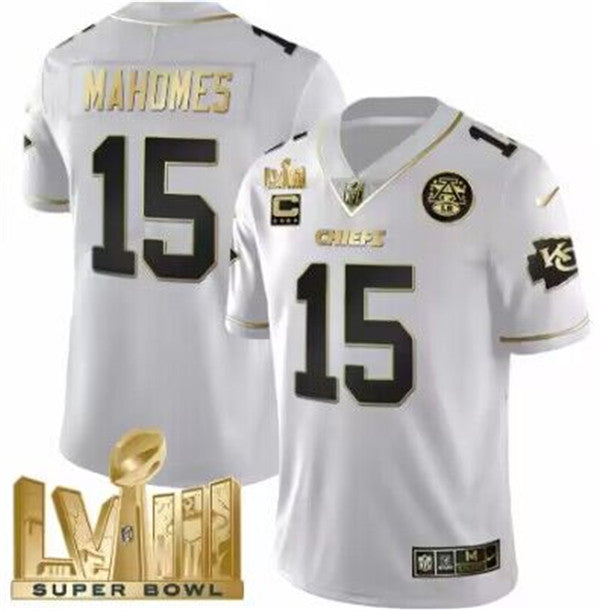 Patrick Mahomes Kansas City Chiefs white jersey