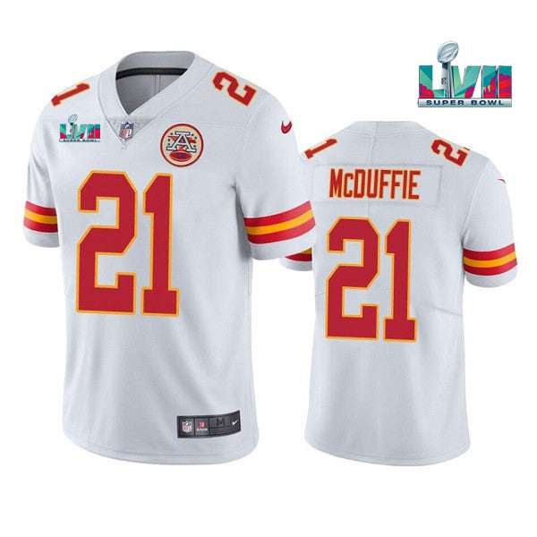 Trent McDuffie Kansas City Chiefs white jersey