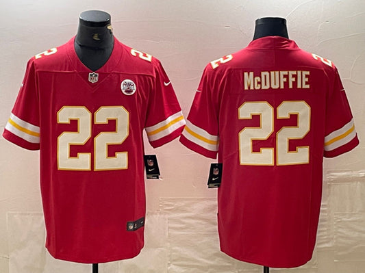 Kansas City Chiefs #22 Trent McDuffie Red Jersey