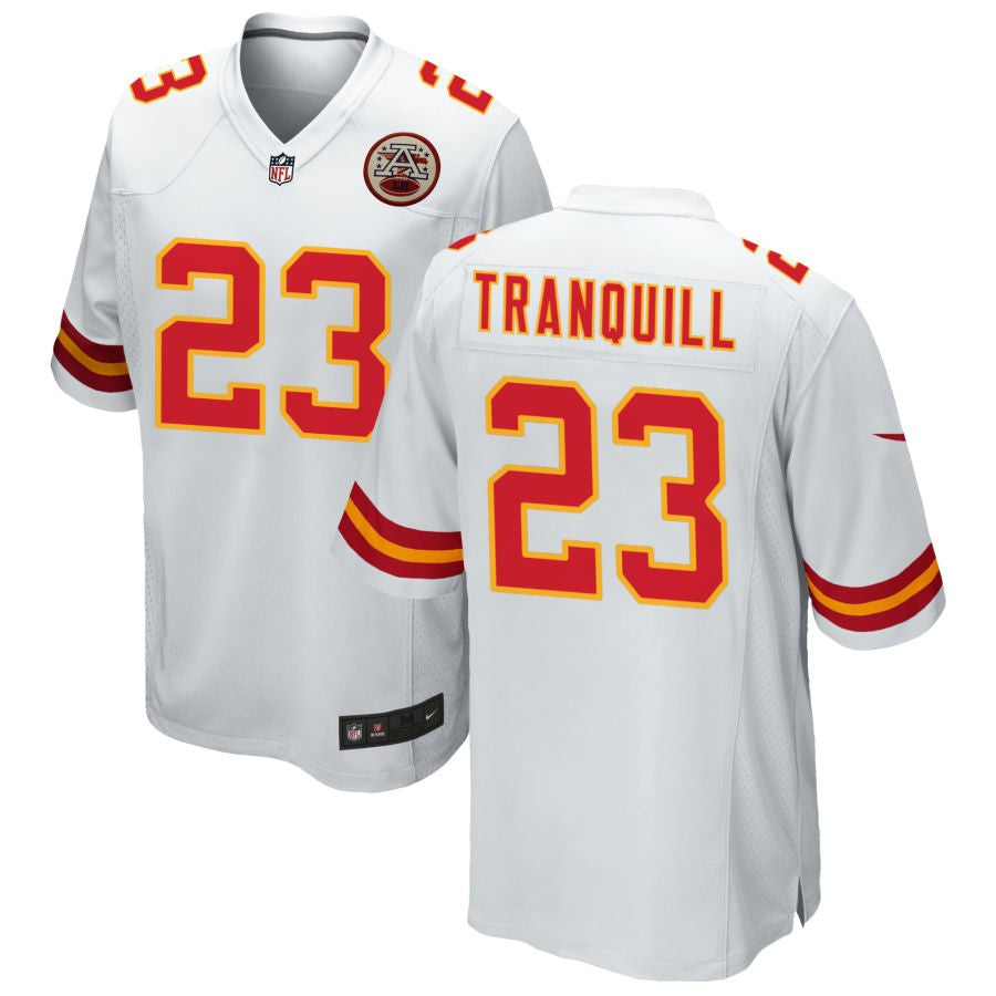 Drue Tranquill Kansas City Chiefs white Game jersey