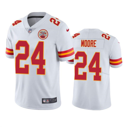Kansas City Chiefs #24 Skyy Moore White Jersey