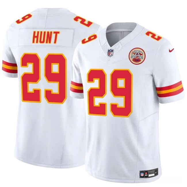 Kareem Hunt Kansas City Chiefs white FUSE jersey