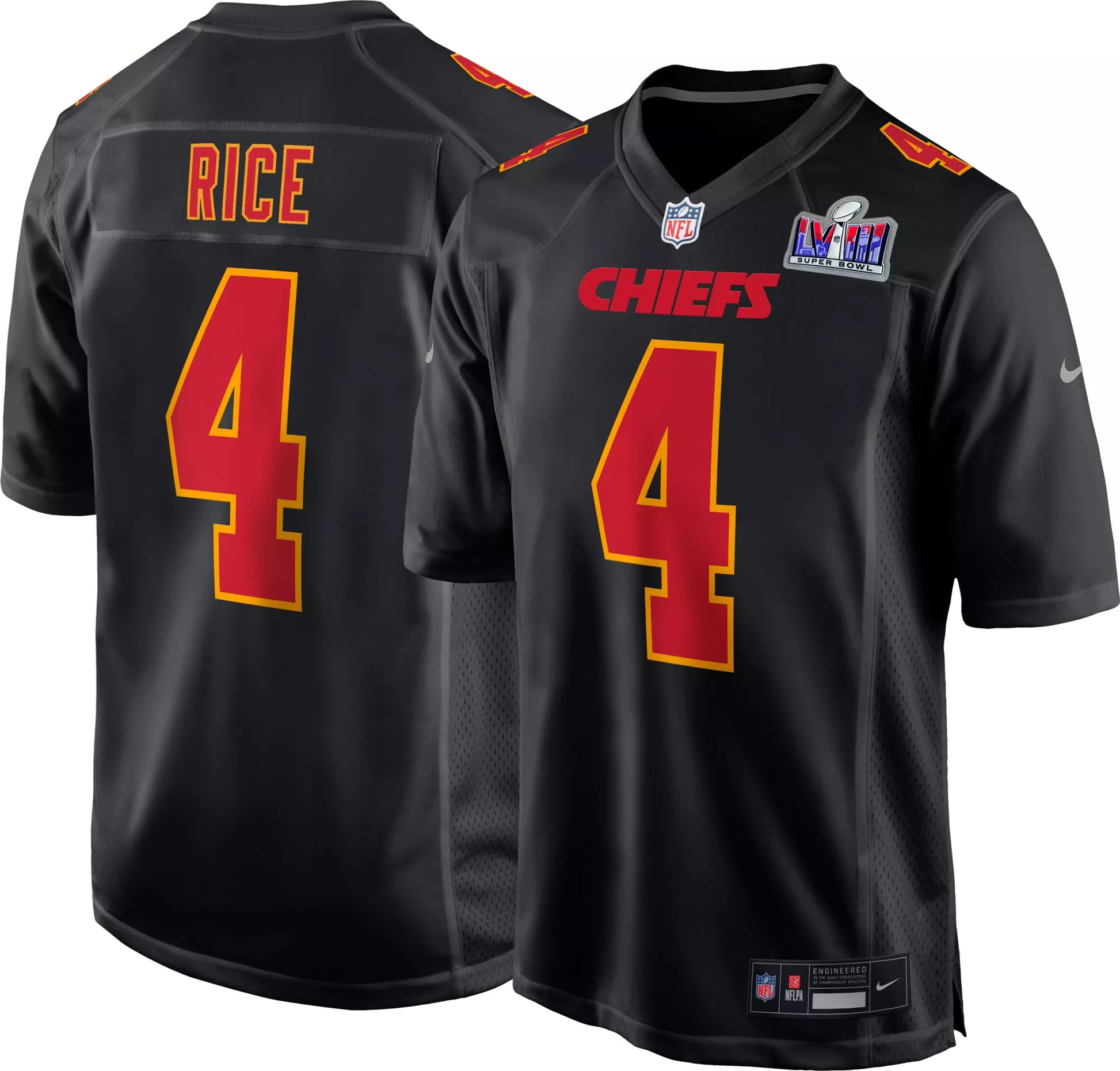 Rashee Rice Kansas City Chiefs black Game jersey